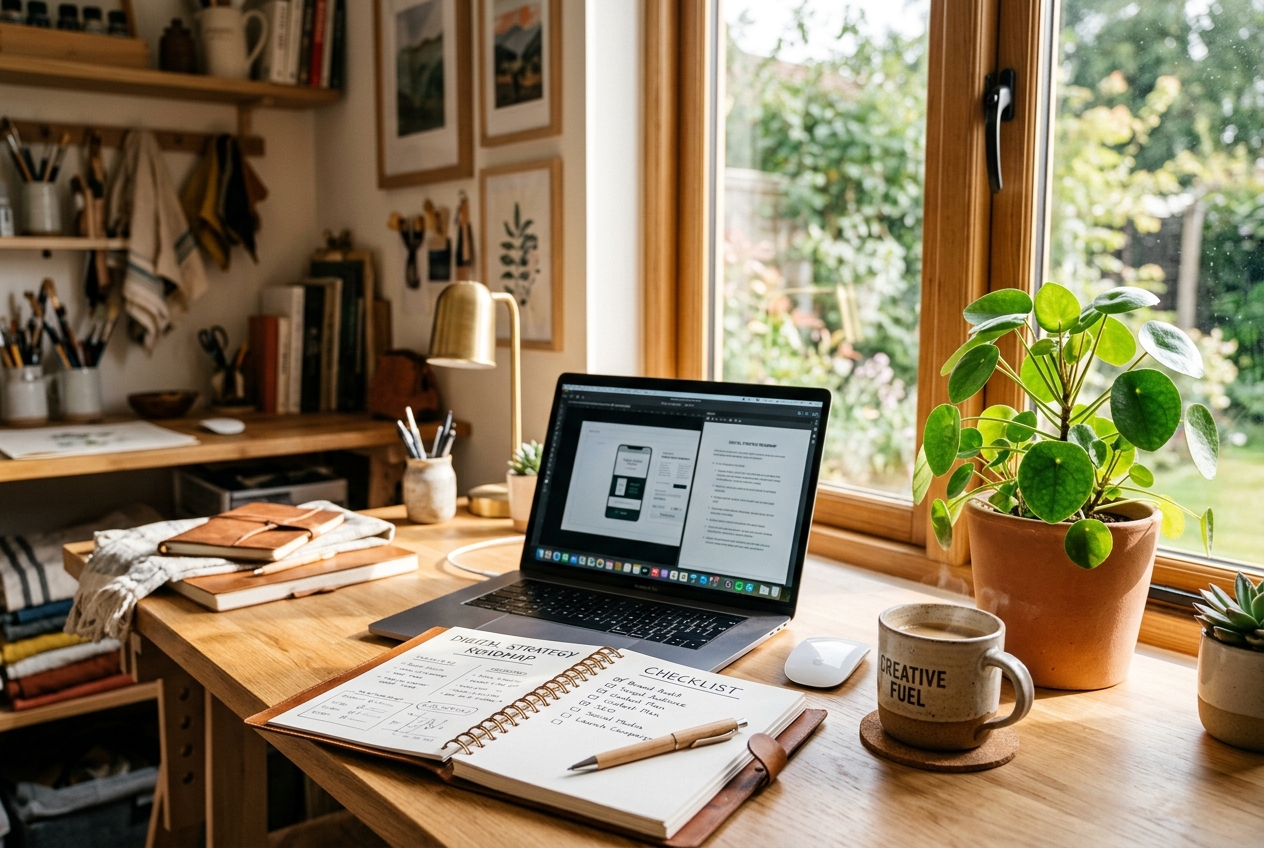 bureau avec équipement numérique - guides digitaux